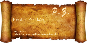 Pretz Zoltán névjegykártya