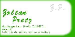 zoltan pretz business card